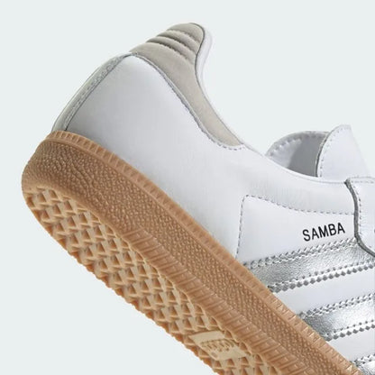 AD Samba OG Women's Cloud White Silver Metallic